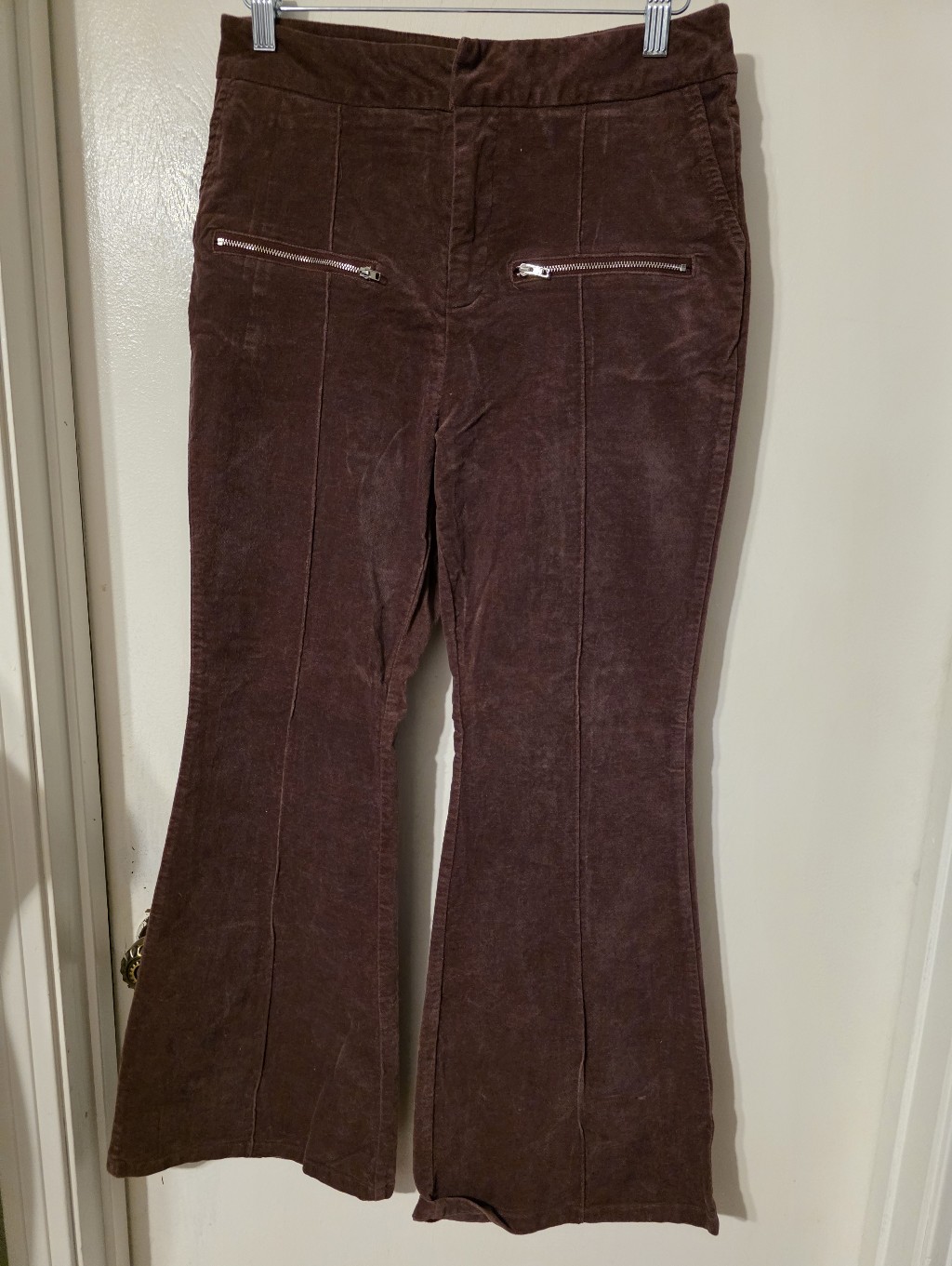 Cider Suede Pants With Front Zips